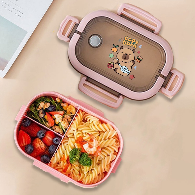カピバラ弁当箱アニメ動物プリント食品保存容器子供学校ピクニッ - Food Storage Order のレビューと価格