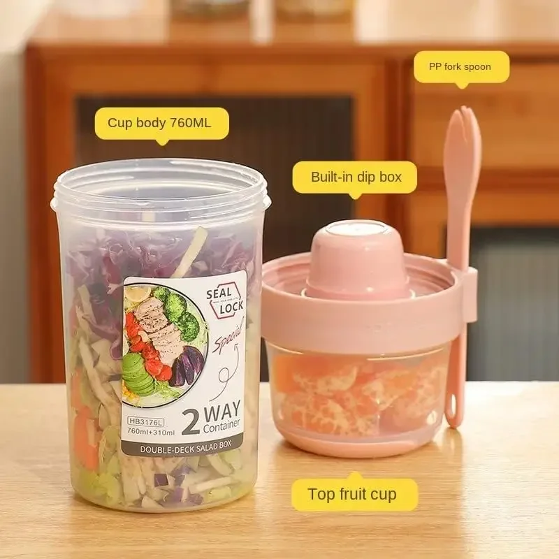 JUSTINLAU ポータブルフィットネス減量サラダカップ朝 - Food Storage Oven Safe のレビューと価格