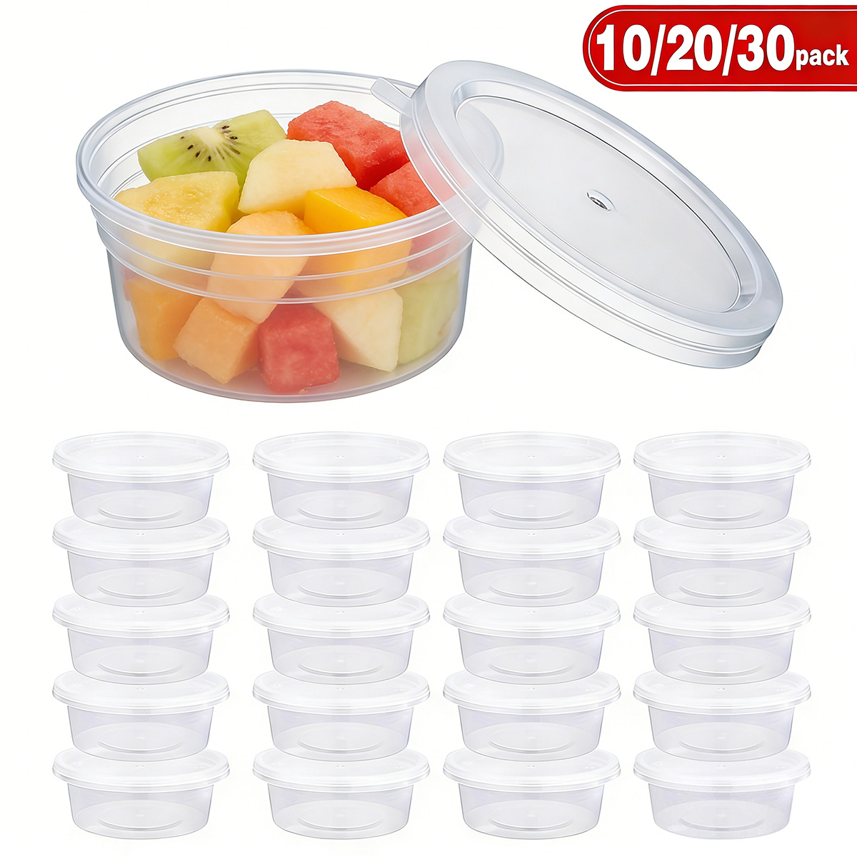 10/20/40個入り小型スライム容器（蓋付き）、調味料容器 - Food Storage Order のレビューと価格