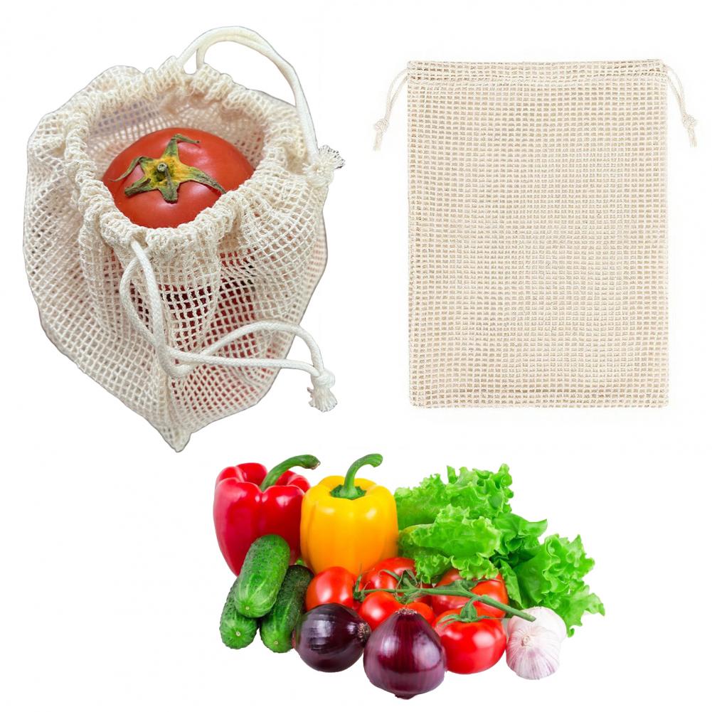 コットンメッシュ製品袋 プラスチックフリー製品袋 巾着付き再 - Produce Bag Reusable Mesh のレビューと価格