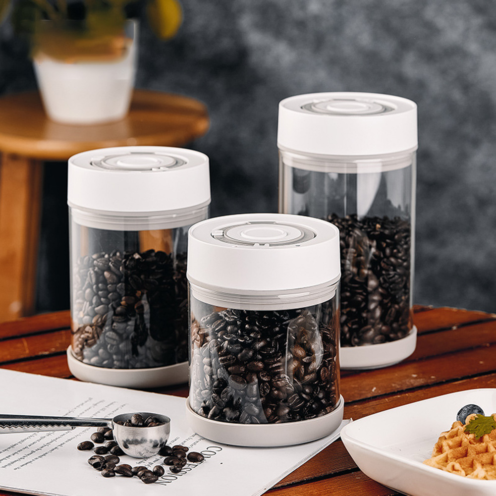 キッチン防湿ガラスコーヒー豆ジャー自動インテリジェント真空保 - Food Storage Order のレビューと価格