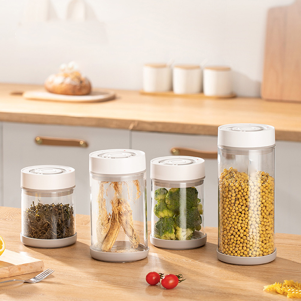キッチン防湿ガラスコーヒー豆ジャー自動インテリジェント真空保 - Food Storage Order のレビューと価格