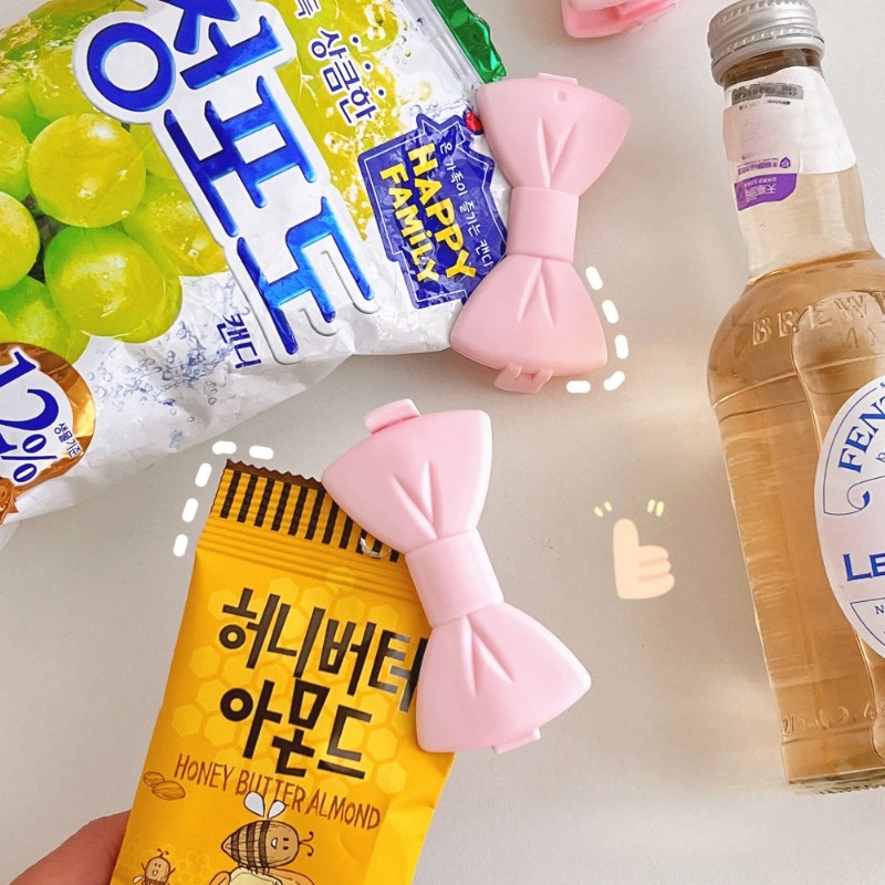5個入り かわいいフードシーリングクリップ - ピンクのリボ - Food Storage Hot のレビューと価格