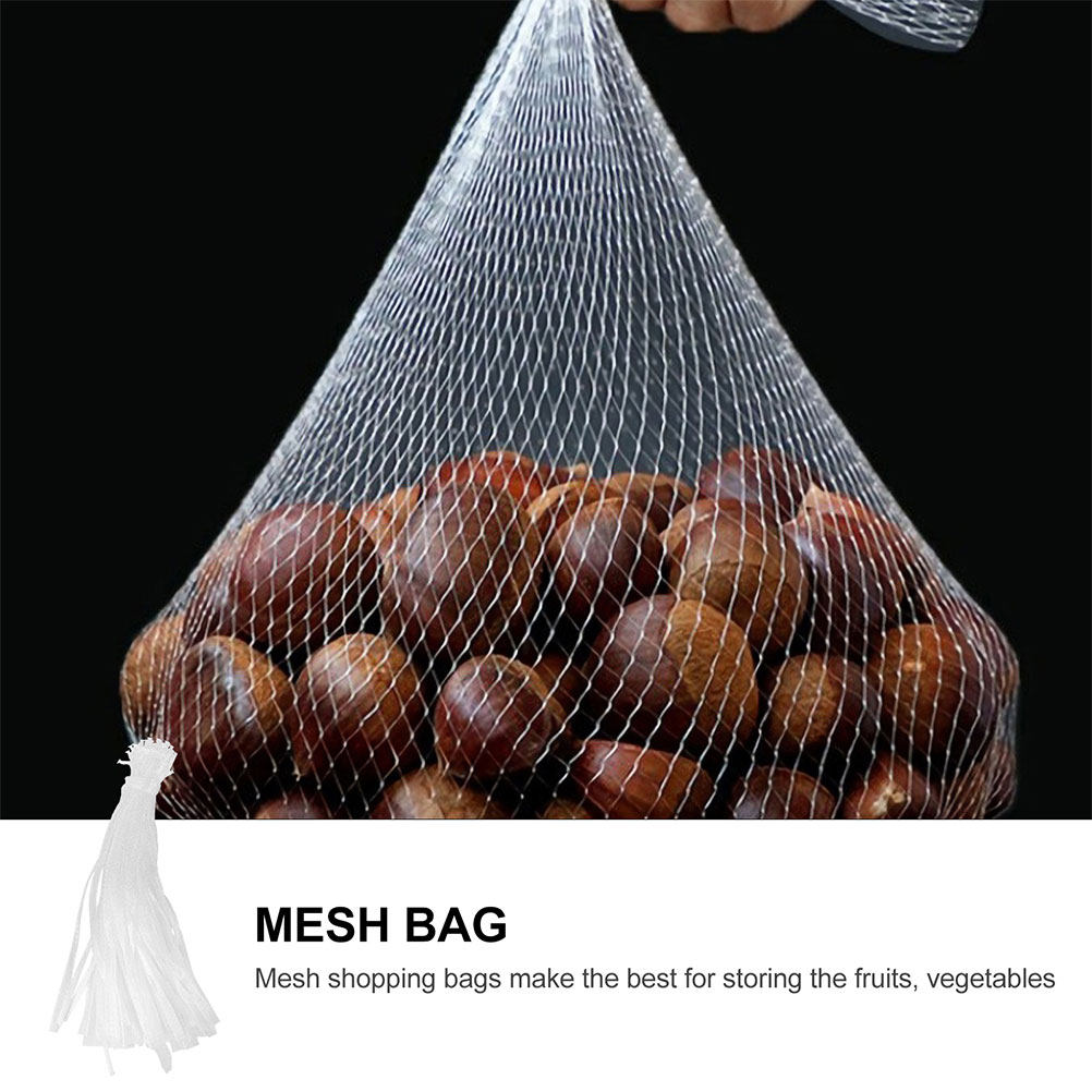 100個入り 強力耐荷重メッシュ製品バッグ 35cm 透明  - Produce Bag Reusable Mesh のレビューと価格