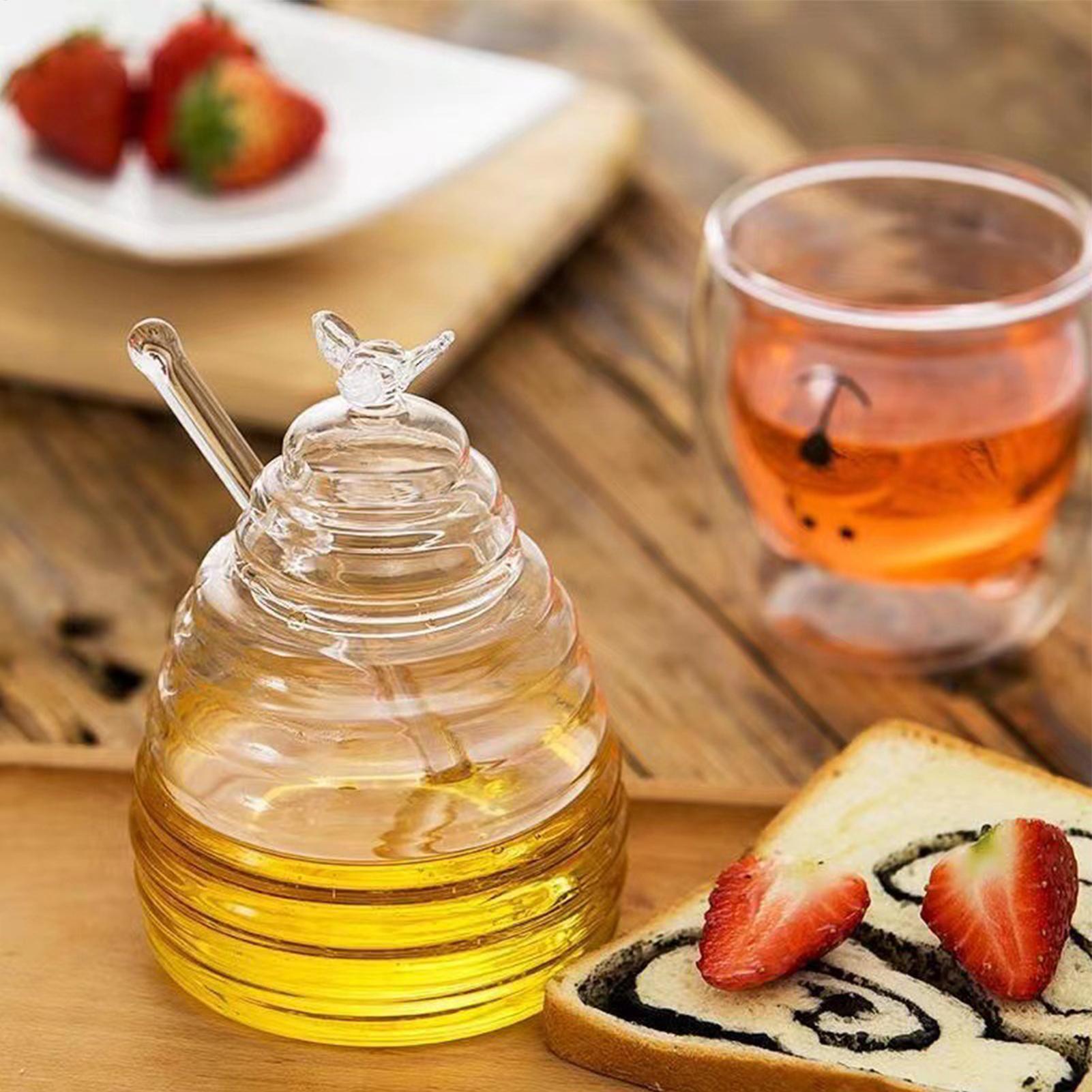 ガラスハニカムタンクキッチンツール蜂蜜保存容器（ディッパーと - Food Storage 30 Years のレビューと価格