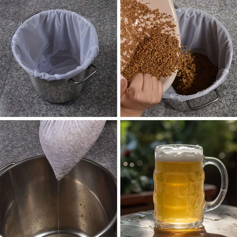 再利用可能なフィルターバッグ、水出しコーヒー、お茶に最適です - Produce Bag Reusable Mesh のレビューと価格
