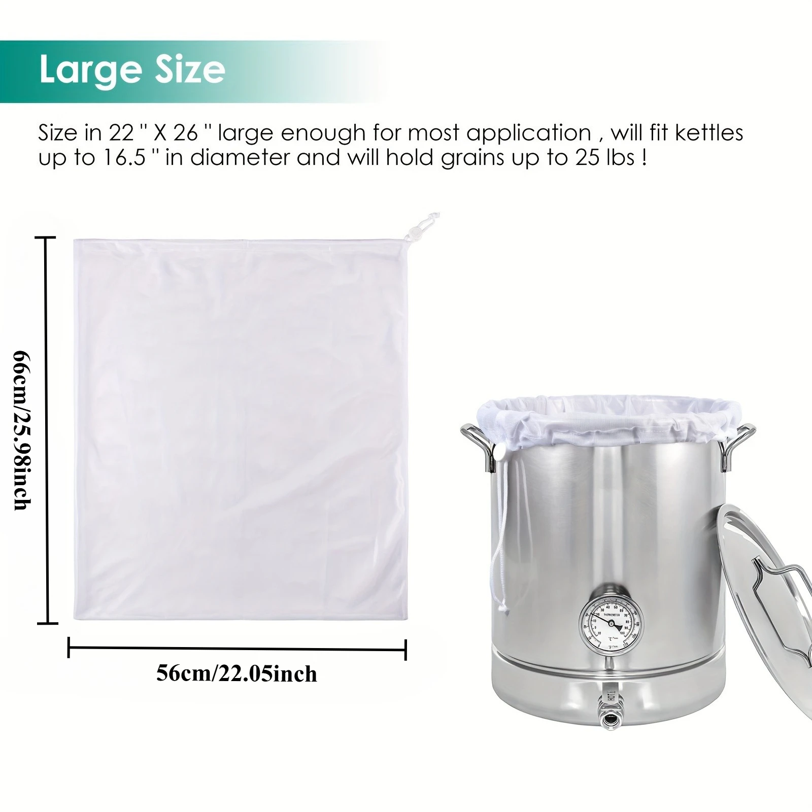 再利用可能なフィルターバッグ、水出しコーヒー、お茶に最適です - Produce Bag Reusable Mesh のレビューと価格
