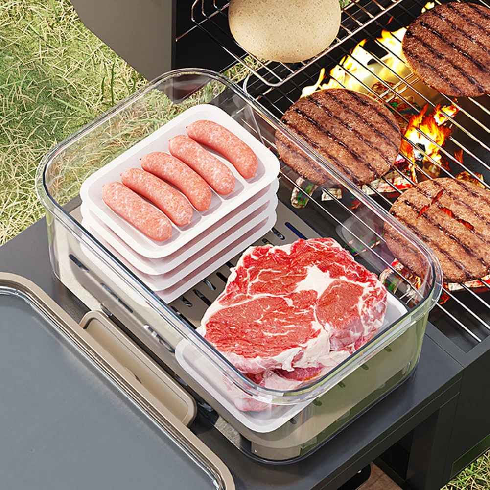 ポータブル食品保存容器 大容量 気密鮮度ボックス 排水プレー - Food Storage Large Plastic Containers のレビューと価格