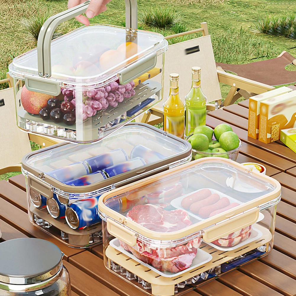 ポータブル食品保存容器 大容量 気密鮮度ボックス 排水プレー - Food Storage Large Plastic Containers のレビューと価格