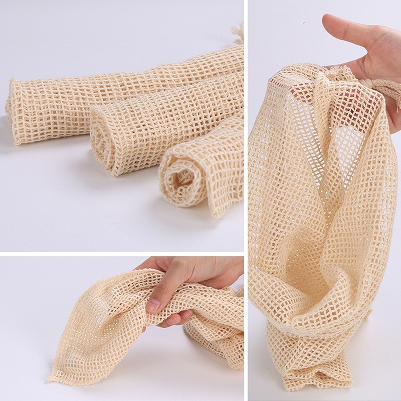 3 個再利用可能なコットンメッシュ農産物ショッピングバッグ洗 - Produce Bag Reusable Mesh のレビューと価格