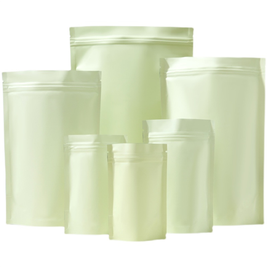 50/100個入り マットペールイエロー ジッパー付きスタン - Food Storage Bag のレビューと価格
