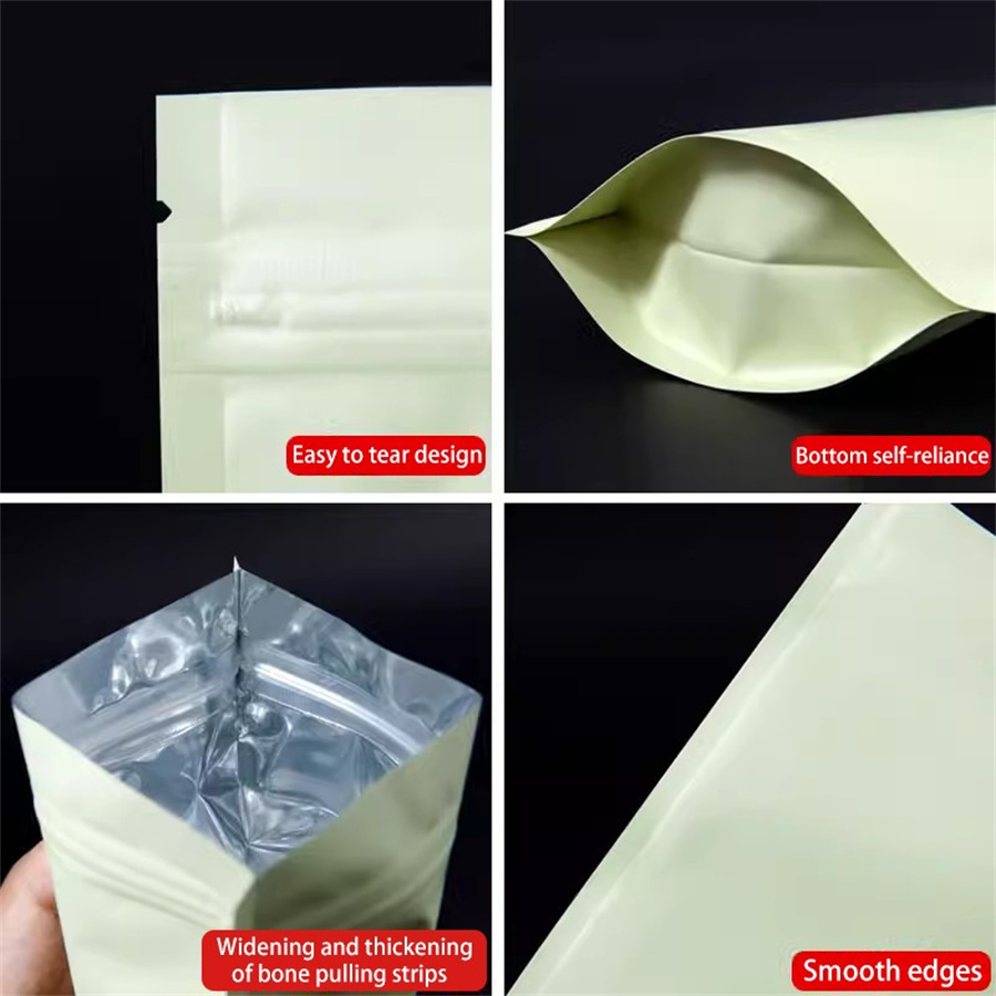 50/100個入り マットペールイエロー ジッパー付きスタン - Food Storage Bag のレビューと価格