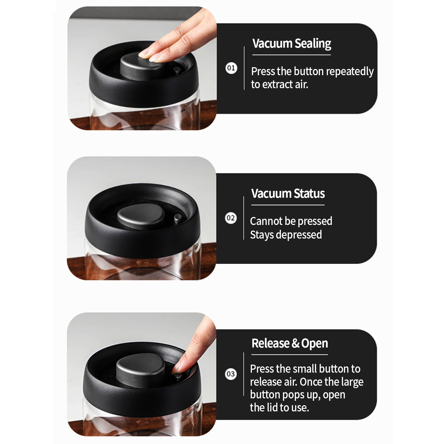 OANKR 真空コーヒーキャニスター 500ml 900ml - Food Storage Order のレビューと価格