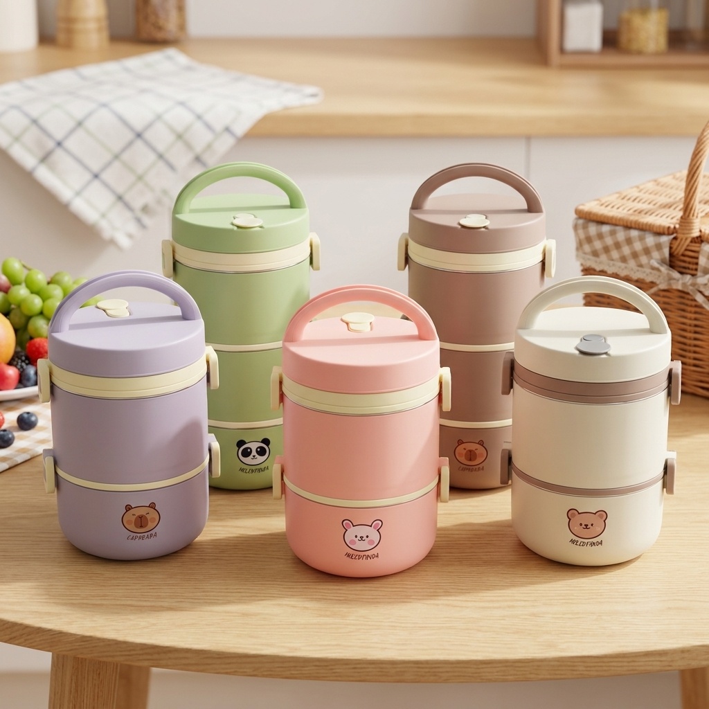 304ステンレス鋼製保温ランチボックス弁当箱セット、電子レン - Food Storage 30 Years のレビューと価格