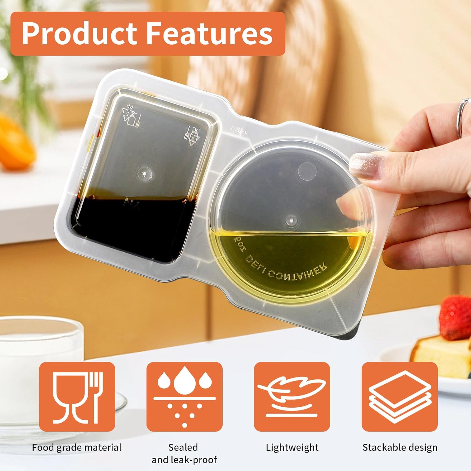二重構造調味料容器、再利用可能なスナックパック（蓋付き）、テ - Food Storage Without Plastic のレビューと価格