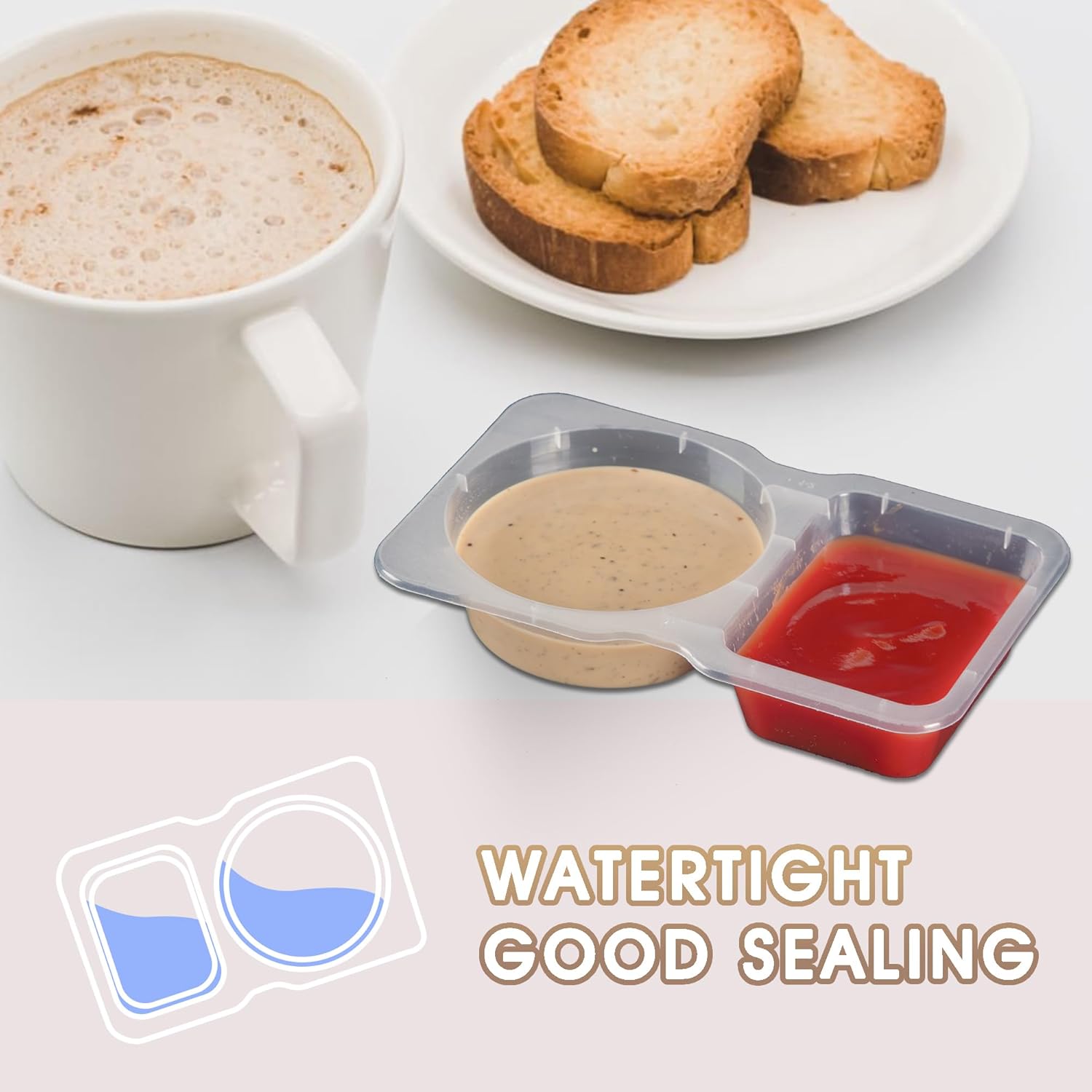 二重構造調味料容器、再利用可能なスナックパック（蓋付き）、テ - Food Storage Without Plastic のレビューと価格