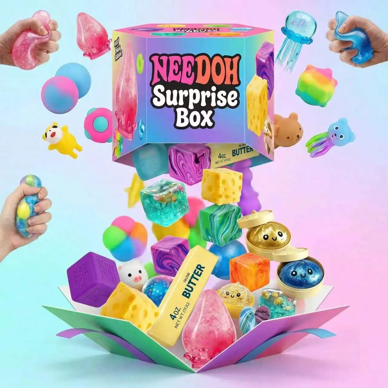 サプライズボックス - ストレス解消グッズ詰め合わせ、食べ物 - Food Storage And Container のレビューと価格