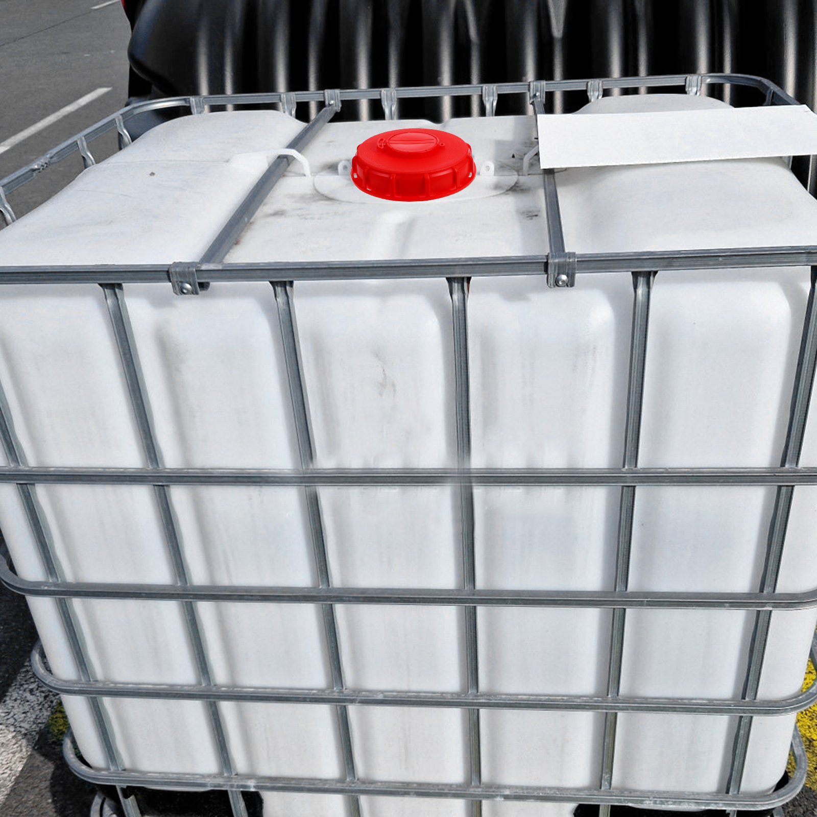 IBCトート蓋 赤 16.2cm ABSベントバルブカバー  - Food Storage With Lids のレビューと価格