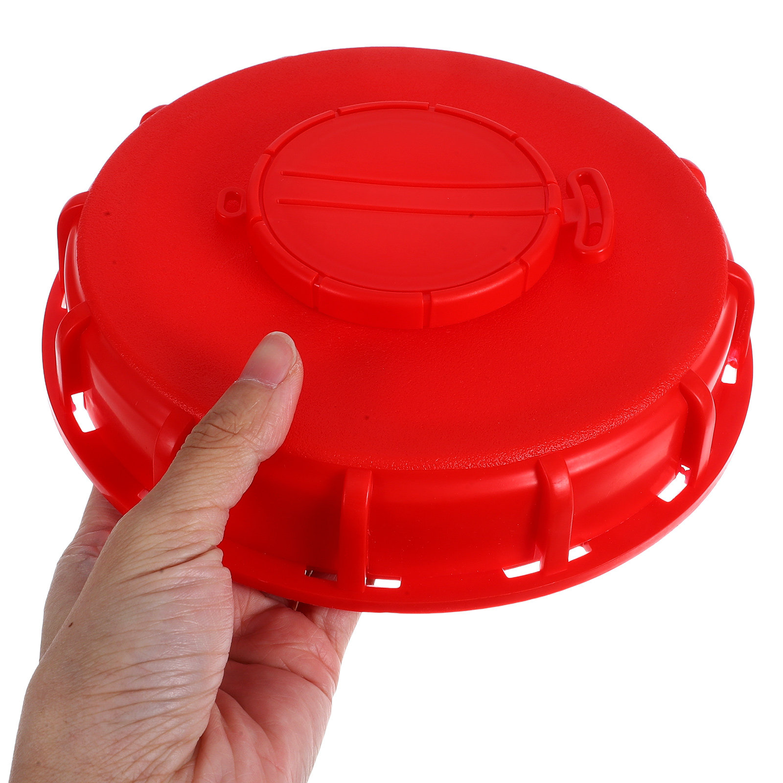 IBCトート蓋 赤 16.2cm ABSベントバルブカバー  - Food Storage With Lids のレビューと価格