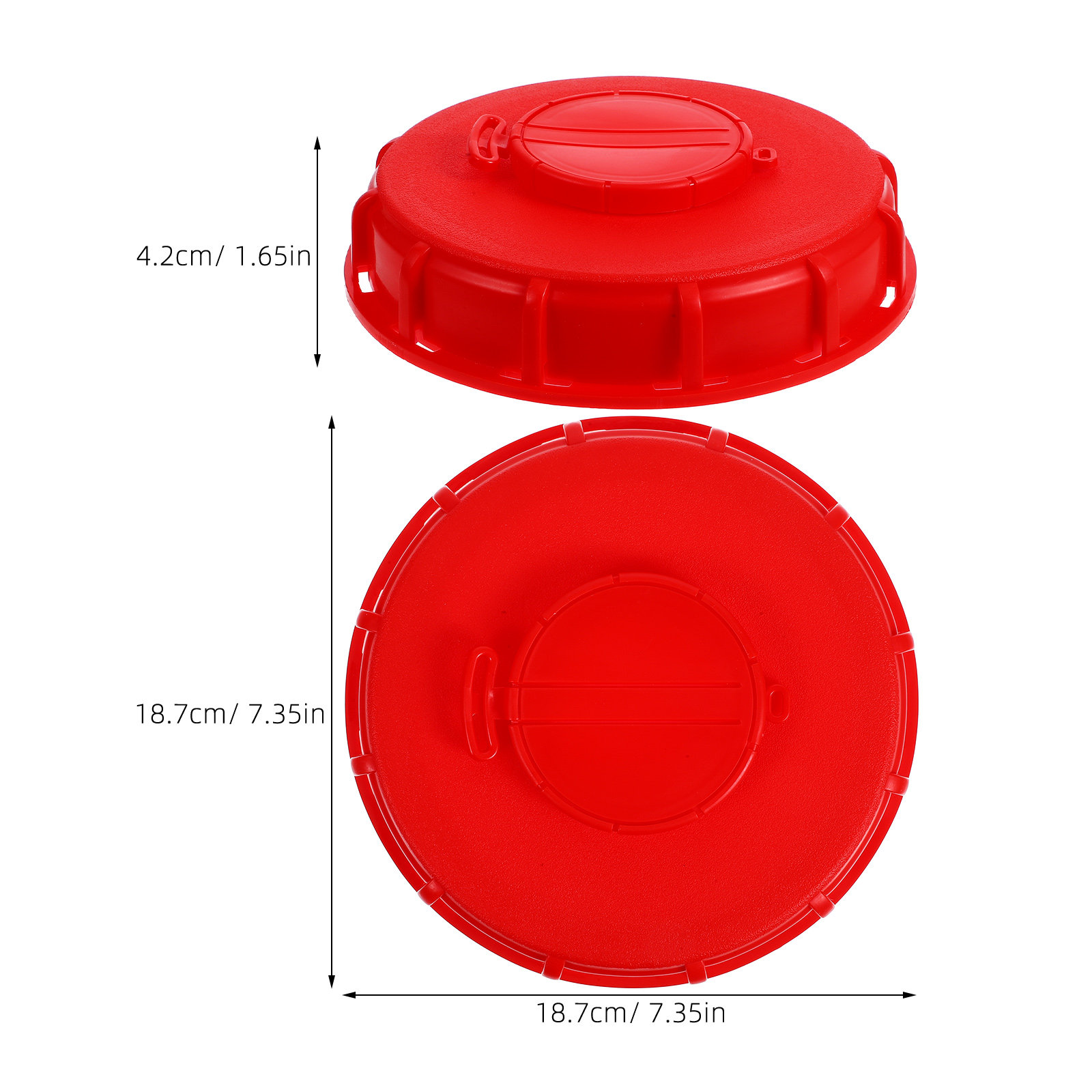 IBCトート蓋 赤 16.2cm ABSベントバルブカバー  - Food Storage With Lids のレビューと価格