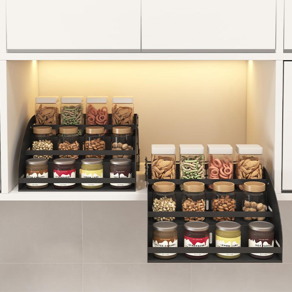 3段式スパイスオーガナイザー、3段プルダウン式スパイスラック - Food Storage Without Plastic のレビューと価格