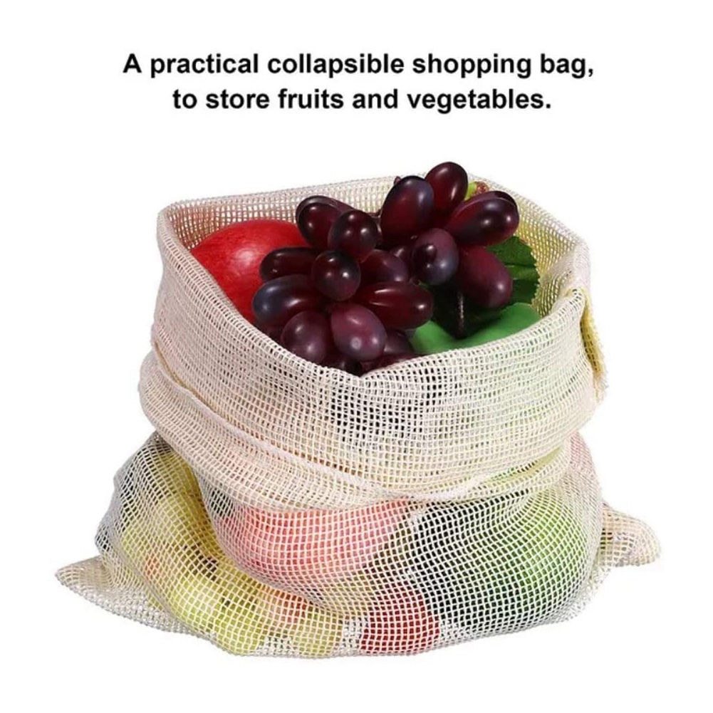 食料品、野菜、新鮮な農産物の保管用の再利用可能なメッシュ製品 - Produce Bag Reusable Mesh のレビューと価格