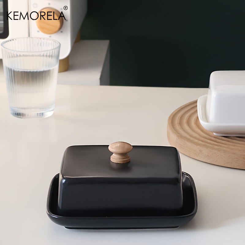 蓋付きセラミックバターディッシュ 長方形 密閉式チーズ収納ボ - Food Storage For Restaurant のレビューと価格