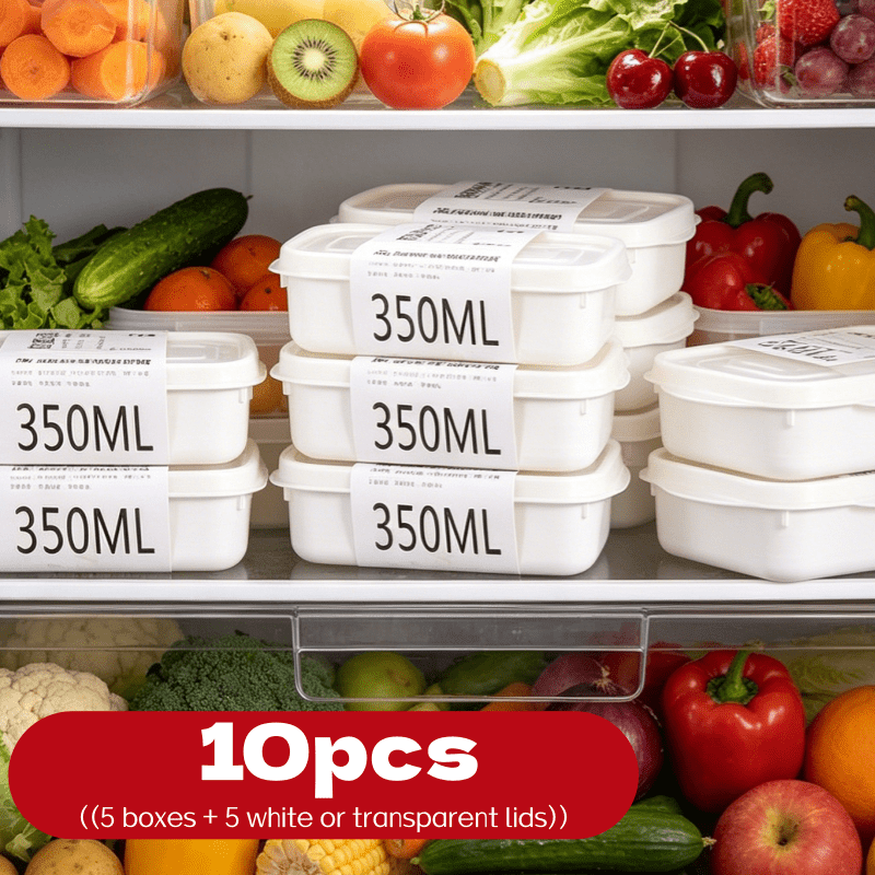 10個入り再利用可能スタッカブル食品保存容器セット 5つの容 - Food Storage Oven Safe のレビューと価格