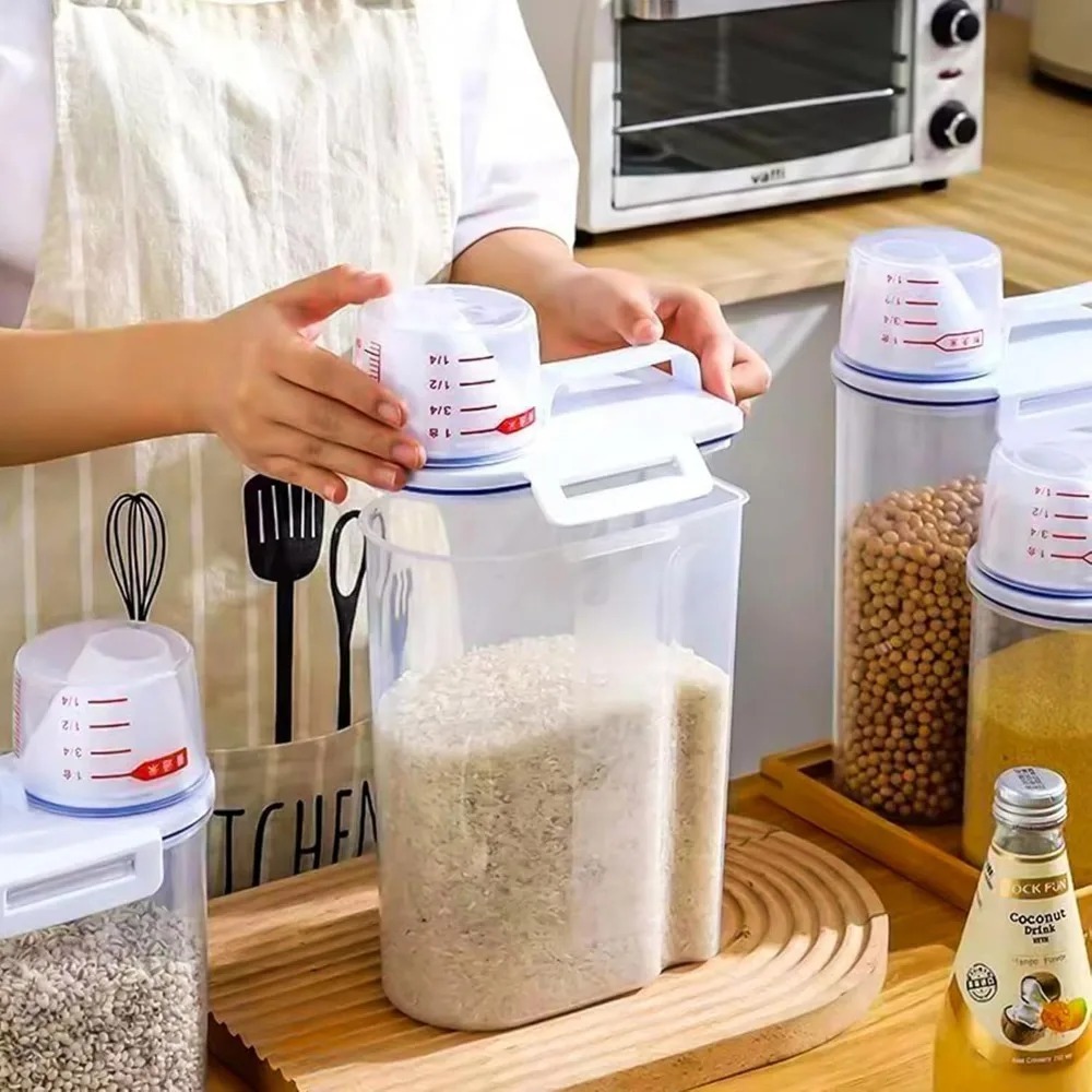 米乾物保存容器 BPAフリー 食品保存容器 プラスチック密封 - Food Storage Order のレビューと価格