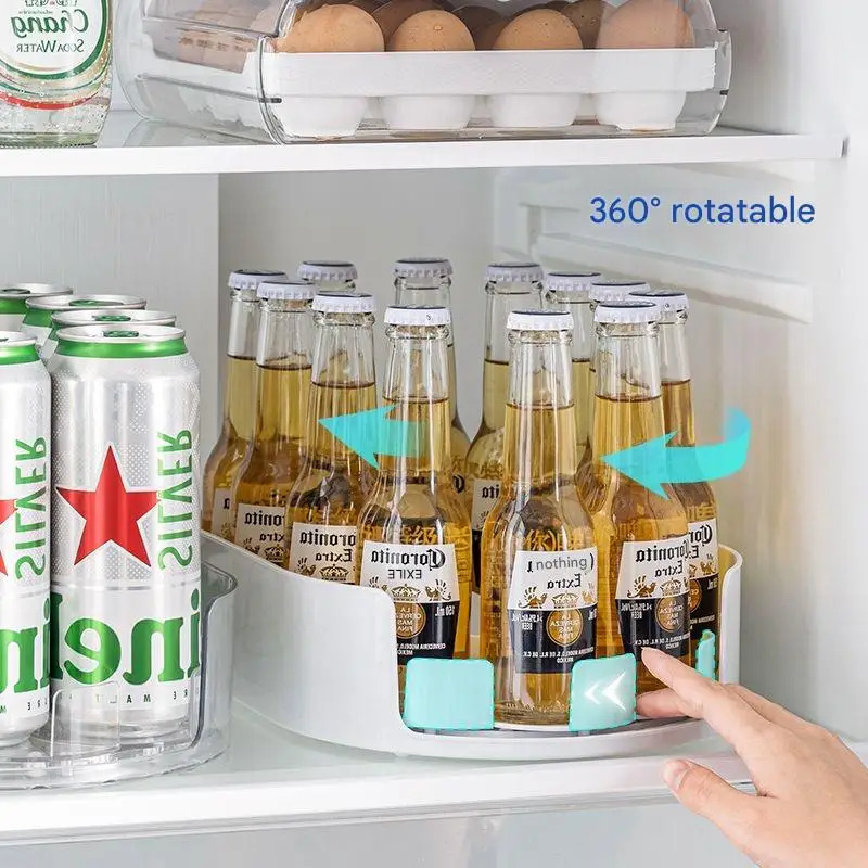 360 ° 回転トレイ レイジースーザン 冷蔵庫オーガナイザ - Food Storage In Cabinets のレビューと価格