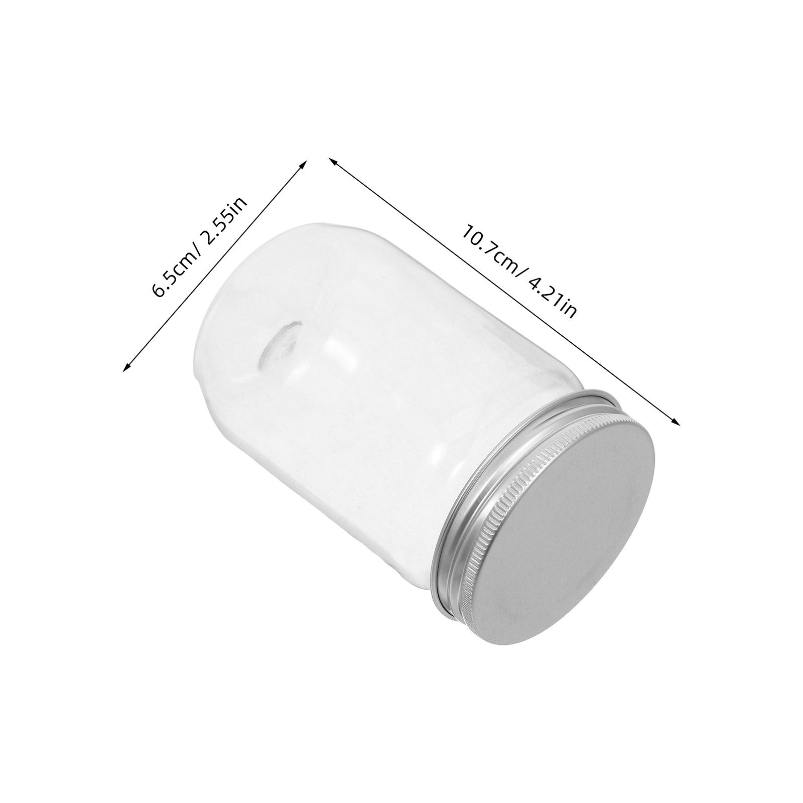 6個入り透明プラスチック製メイソンジャー、気密蓋付き、透明食 - Food Storage With Lids のレビューと価格