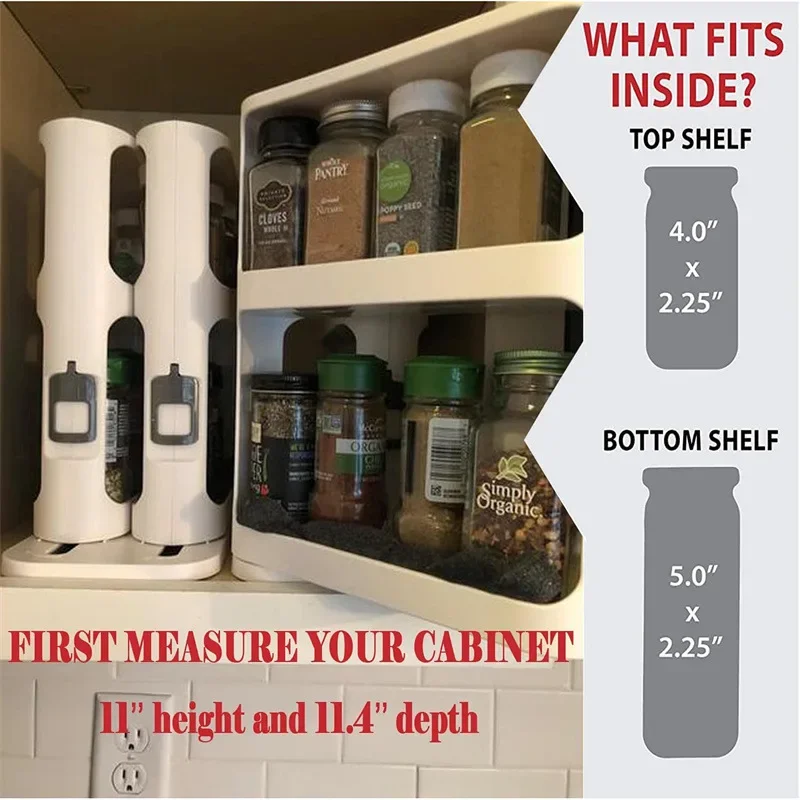多層回転式収納ラック、収納ラックキャビネット、食品収納ラック - Food Storage In Cabinets のレビューと価格
