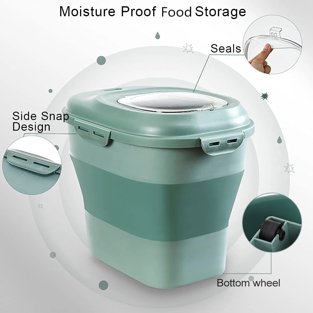 折りたたみ式ペットフード収納容器,大容量,気密,犬,猫,ドラ - Food Storage Large Plastic Containers のレビューと価格