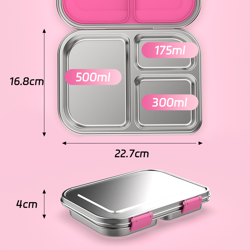 ステンレス製漏れ防止弁当箱 サンドイッチ対応 食品安全 コン - Food Storage Oven Safe のレビューと価格