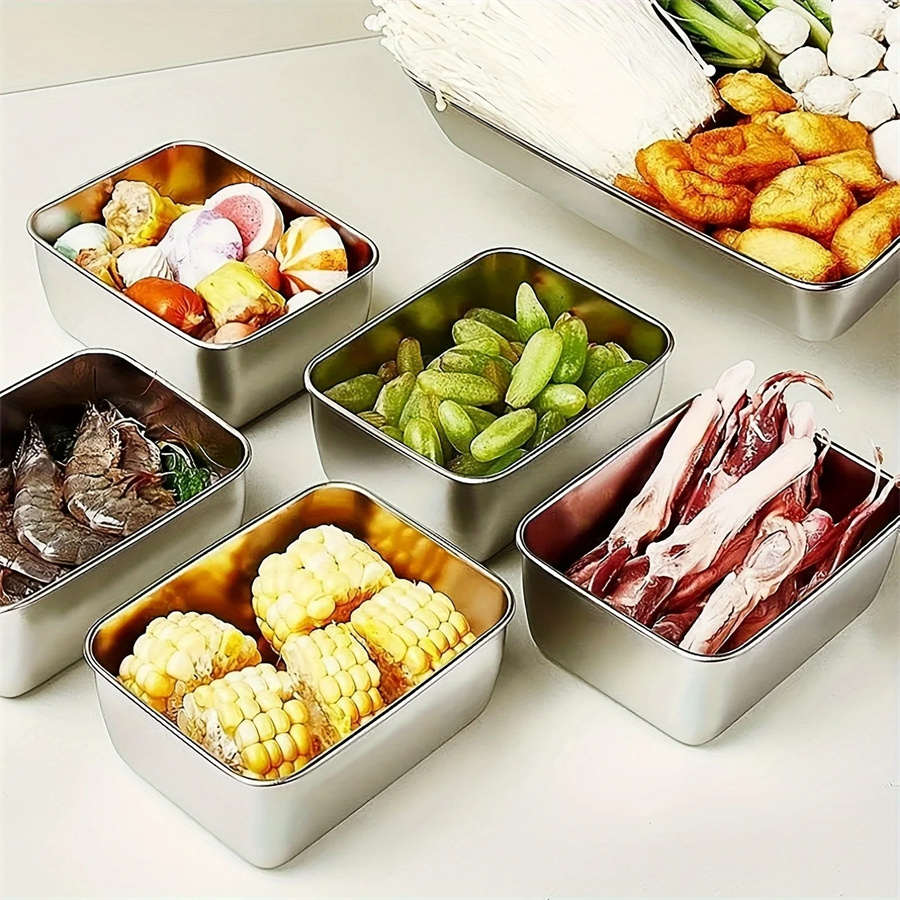 1/3/5 個ステンレス鋼食品収納ボックス鮮度保持ボックス蓋 - Food Storage Oven Safe のレビューと価格