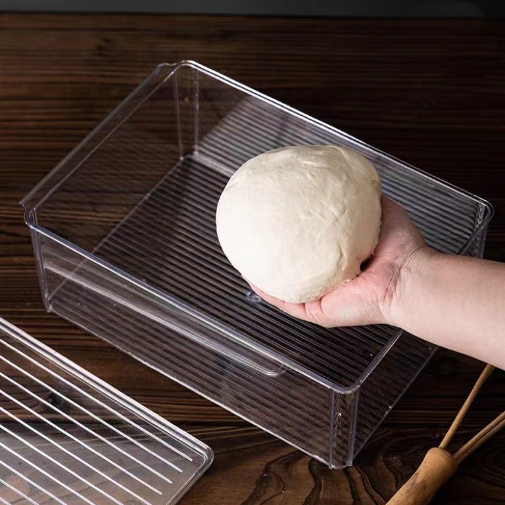 透明な生地発酵ボックス、防塵蓋付き、長方形の食品保存容器、可 - Food Storage For Restaurant のレビューと価格