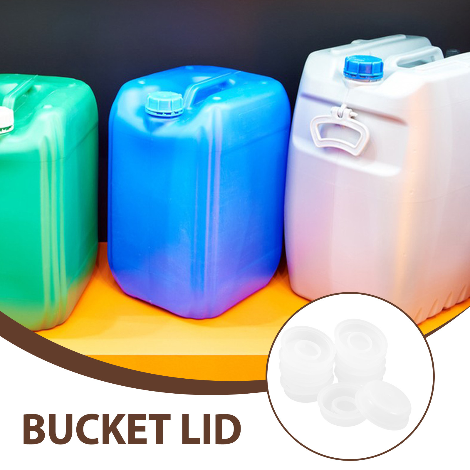 10個入りプラスチック製ケミカルバケツ用蓋、プルリング付き内 - Food Storage With Lids のレビューと価格