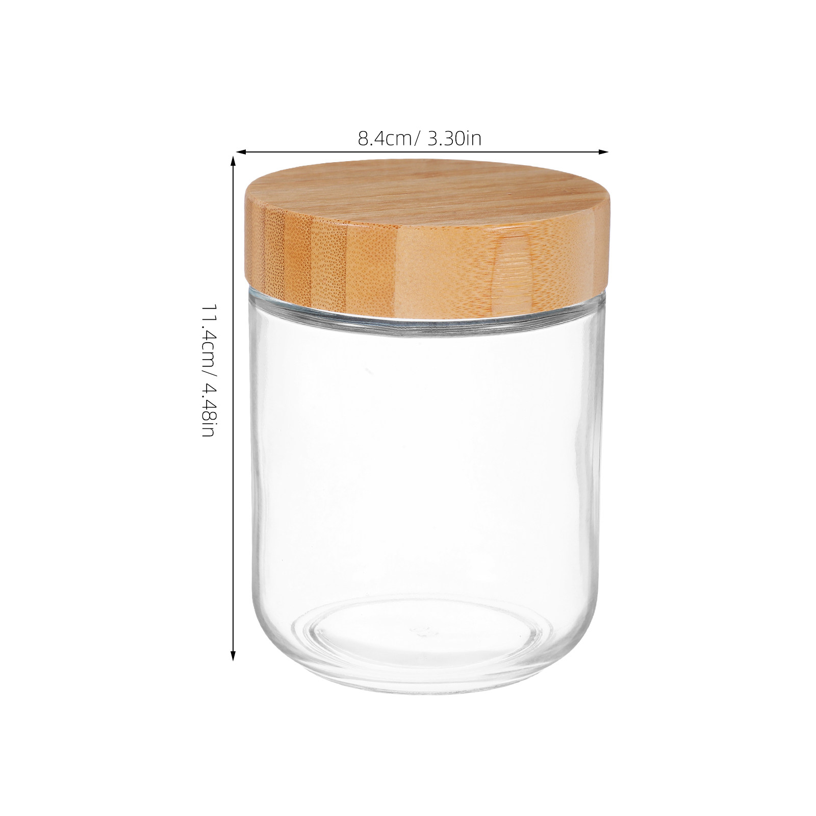 4個入りガラス製キッチン収納ジャー、竹製蓋付き気密容器、米、 - Food Storage With Lids のレビューと価格