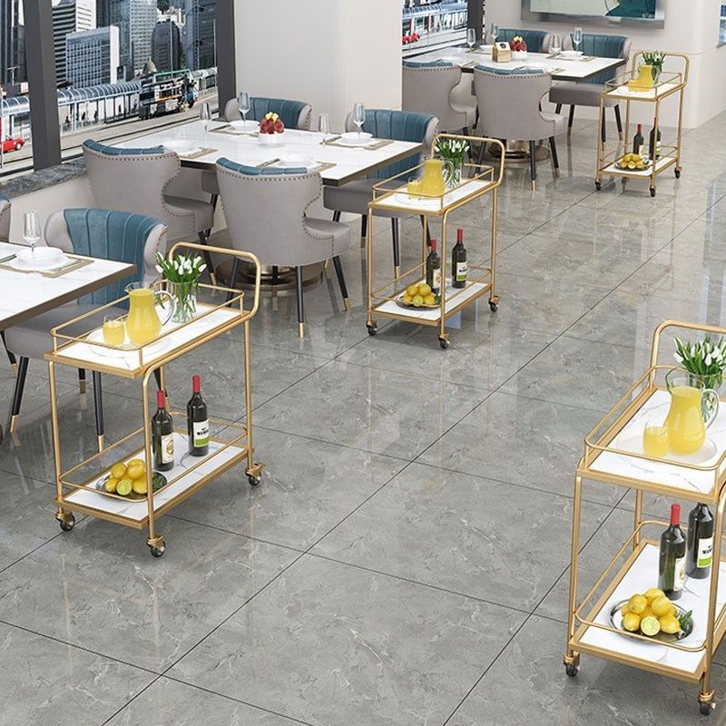 北欧モバイルトロリートロリー収納ホテルワインゴールド多層錬鉄 - Food Storage For Restaurant のレビューと価格