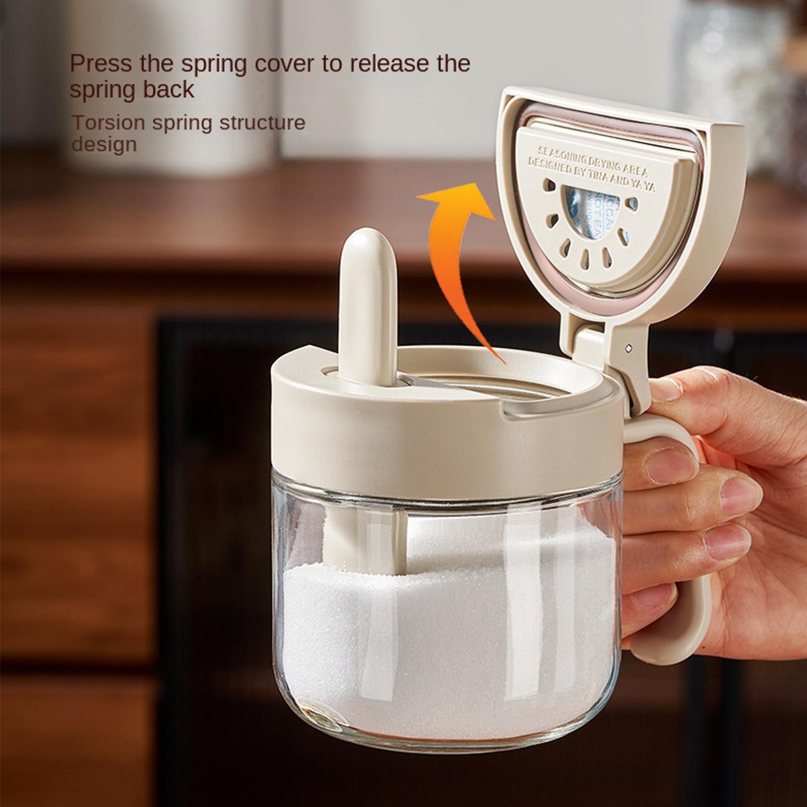 調味料入れ 漏れ防止塩入れ スプーン付き キッチン調味料入れ - Food Storage Canister のレビューと価格
