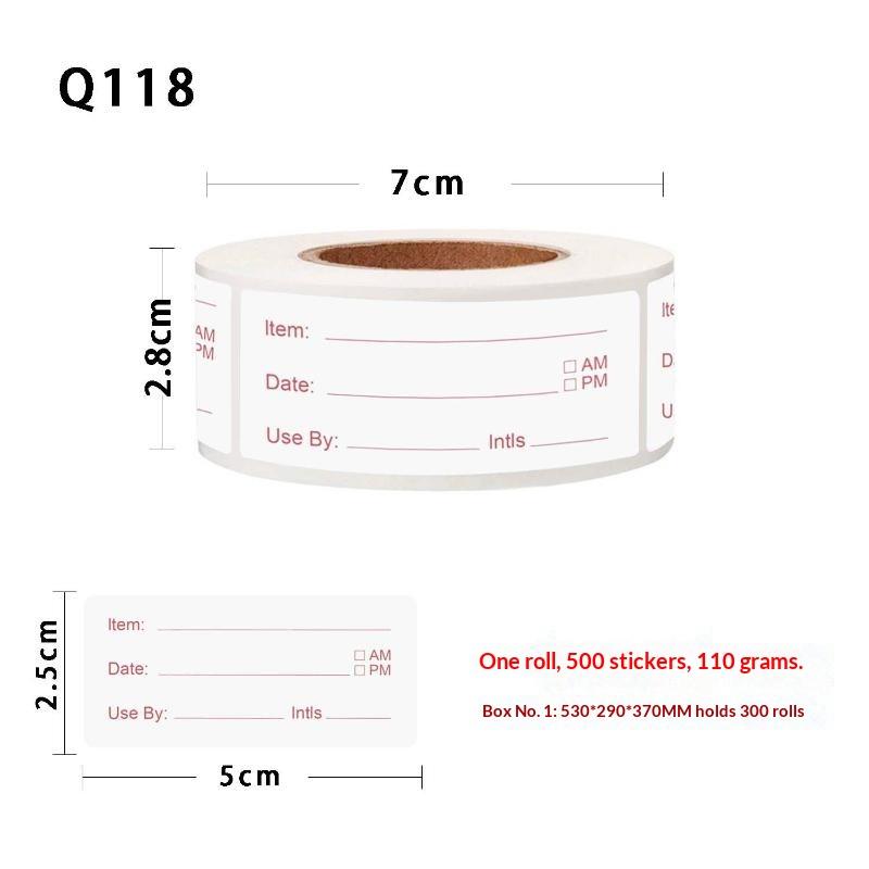500枚/ロール 5*2.5cm キッチンステッカー 冷蔵庫 - Food Storage For Restaurant のレビューと価格